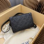 Louis Vuitton LV Men Mini Soft Trunk Bag Black Taurillon Cowhide Leather - Imagen 3