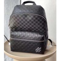 Louis Vuitton LV Unisex Discovery Backpack PM Black Graphite Damier Infini Cowhide Leather (9)