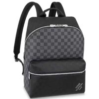 Louis Vuitton LV Unisex Discovery Backpack PM Black Graphite Damier Infini Cowhide Leather (9)