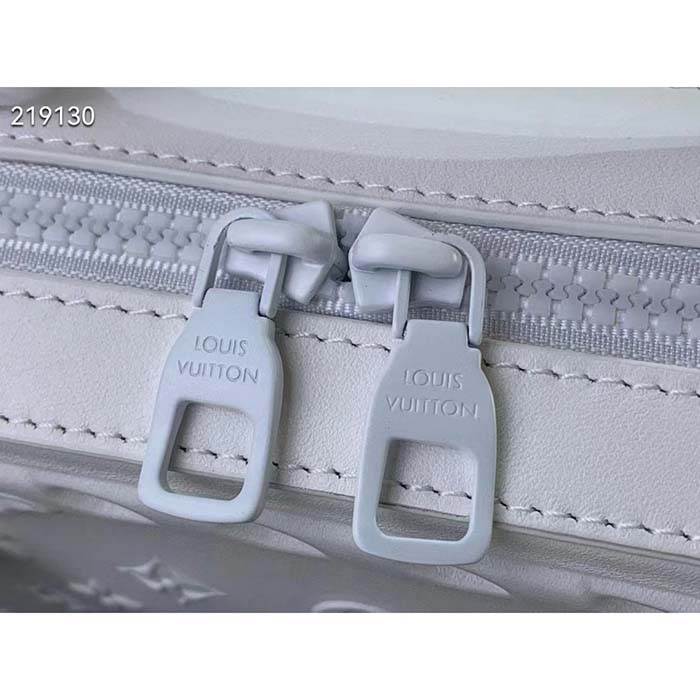 Louis Vuitton LV Unisex Handle Soft Trunk Optic White Calf Leather (3)