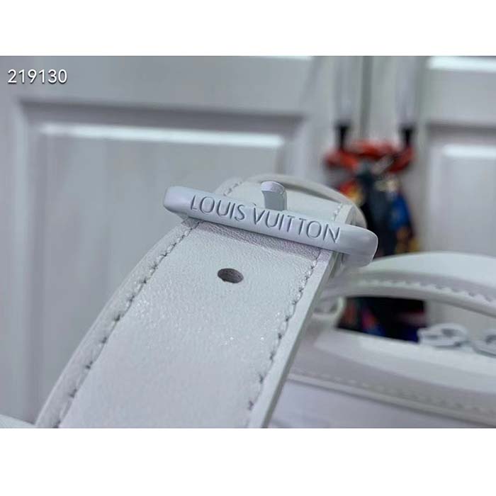 Louis Vuitton LV Unisex Handle Soft Trunk Optic White Calf Leather (5)