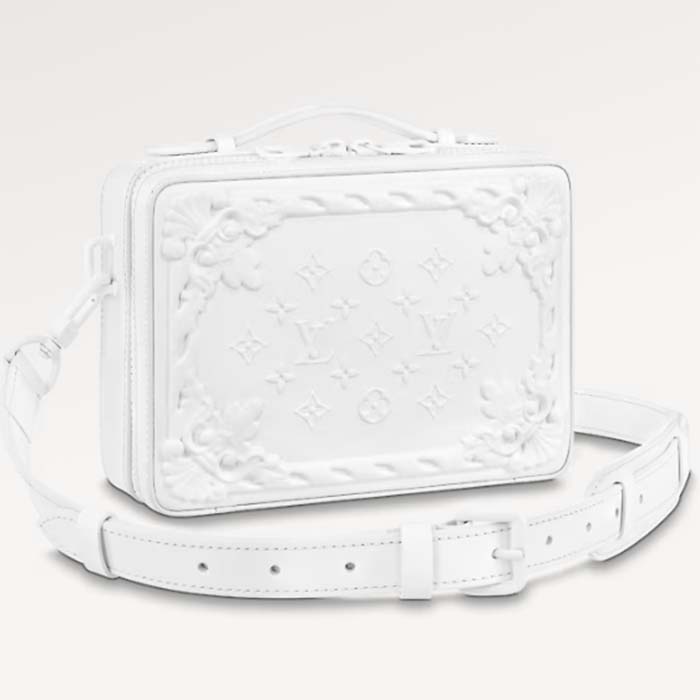 Louis Vuitton LV Unisex Handle Soft Trunk Optic White Calf Leather (9)