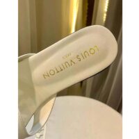 Louis Vuitton LV Unisex Isola Flat Mule White Calf Leather Circle Signature (3)