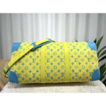 Louis Vuitton LV Unisex Keepall Bandoulière 50 Lime Green Monogram Playground Coated Canvas - Bild 4
