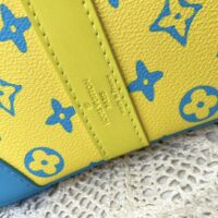 Louis Vuitton LV Unisex Keepall Bandoulière 50 Lime Green Monogram Playground Coated Canvas (8)