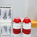 Louis Vuitton LV Unisex LV x YK LV Trainer Sneaker Red Calf Leather Rubber - Image 9