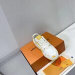 Louis Vuitton LV Unisex LV x YK LV Trainer Sneaker Yellow Calf Leather Rubber - Image 4