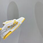 Louis Vuitton LV Unisex LV x YK LV Trainer Sneaker Yellow Calf Leather Rubber - Image 9