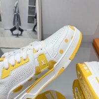 Louis Vuitton LV Unisex LV x YK LV Trainer Sneaker Yellow Calf Leather Rubber (7)