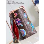 Louis Vuitton LV Unisex LV x YK Neverfull MM Monogram Coated Canvas Faces Print Embroidery - immagine 4