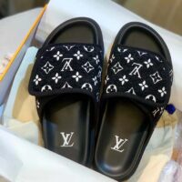 Louis Vuitton LV Unisex Miami Mule Black Mini Monogram Textile Anatomic Micro (2)