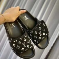 Louis Vuitton LV Unisex Miami Mule Black Mini Monogram Textile Anatomic Micro (2)