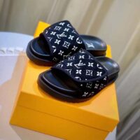 Louis Vuitton LV Unisex Miami Mule Black Mini Monogram Textile Anatomic Micro (2)