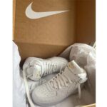 Louis Vuitton LV Unisex Nike Air Force 1 Sneaker Monogram Embossed White Calf Leather - Bild 5