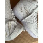 Louis Vuitton LV Unisex Nike Air Force 1 Sneaker Monogram Embossed White Calf Leather - Bild 8