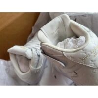 Louis Vuitton LV Unisex Nike Air Force 1 Sneaker Monogram Embossed White Calf Leather (3)