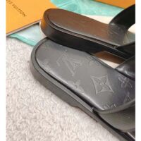 Louis Vuitton LV Unisex Oasis Mule Black Grained Calf Leather Rubber Outsole