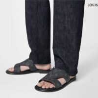 Louis Vuitton LV Unisex Oasis Mule Eclipse Black Monogram Grained Calf Leather Rubber (1)