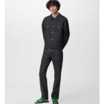 Louis Vuitton LV Unisex Oasis Mule Eclipse Green Monogram Grained Calf Leather Rubber - Image 11