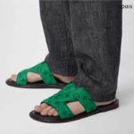 Louis Vuitton LV Unisex Oasis Mule Eclipse Green Monogram Grained Calf Leather Rubber - Image 12