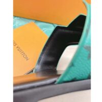 Louis Vuitton LV Unisex Oasis Mule Eclipse Green Monogram Grained Calf Leather Rubber (6)