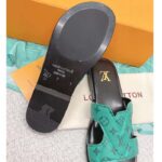 Louis Vuitton LV Unisex Oasis Mule Eclipse Green Monogram Grained Calf Leather Rubber - Image 9