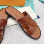 Louis Vuitton LV Unisex Oasis Mule Moka Brown Grained Calf Leather Rubber Outsole - immagine 7