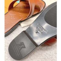Louis Vuitton LV Unisex Oasis Mule Moka Brown Grained Calf Leather Rubber Outsole (9)