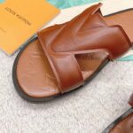 Louis Vuitton LV Unisex Oasis Mule Moka Brown Grained Calf Leather Rubber Outsole - immagine 8