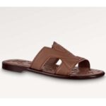 Louis Vuitton LV Unisex Oasis Mule Moka Marrone Pelle di vitello martellata Suola esterna in gomma