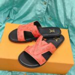 Louis Vuitton LV Unisex Oasis Mule Orange Monogram Grained Calf Leather Rubber - Bild 3