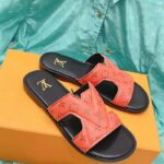 Louis Vuitton LV Unisex Oasis Mule Orange Monogram Grained Calf Leather Rubber - Bild 2