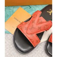 Louis Vuitton LV Unisex Oasis Mule Orange Monogram Grained Calf Leather Rubber (6)