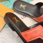 Louis Vuitton LV Unisex Oasis Mule Orange Monogram Grained Calf Leather Rubber - Bild 7