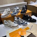 Louis Vuitton LV Unisex Skate Sneaker Black Mix Materials Double Laces Rubber - Bild 10