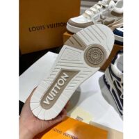 Louis Vuitton LV Unisex Skate Sneaker Beige Mix Materials Double Laces Rubber (9)