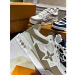 Louis Vuitton LV Unisex Skate Sneaker Beige Mix Materials Double Laces Rubber – Bild 6