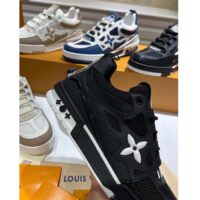 Louis Vuitton LV Unisex Skate Sneaker Black Mix Materials Double Laces Rubber (9)