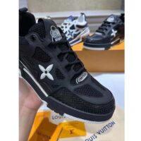 Louis Vuitton LV Unisex Skate Sneaker Black Mix Materials Double Laces Rubber (9)