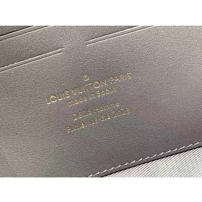 Louis Vuitton LV Unisex Soft Trunk Wearable Wallet Dark Shadow Gray Calf Leather (8)