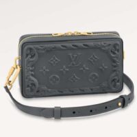 Louis Vuitton LV Unisex Soft Trunk Wearable Wallet Dark Shadow Gray Calf Leather (9)