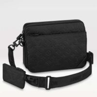 Louis Vuitton LV Unisex Trio Messenger Bag Black Calf Leather Cowhide (1)