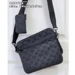 Louis Vuitton LV Unisex Trio Messenger Bag Black Calf Leather Cowhide – Image 2