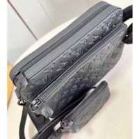 Louis Vuitton LV Unisex Trio Messenger Bag Black Calf Leather Cowhide (1)