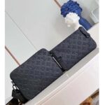 Louis Vuitton LV Unisex Trio Messenger Bag Black Calf Leather Cowhide – Image 5