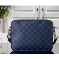 Louis Vuitton LV Unisex Trio Messenger Blue Sapphire Damier Infini Cowhide Leather (3)