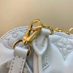 Louis Vuitton LV Women Alma BB Handbag Blue Quilted Embroidered Smooth Calf Leather - Image 11