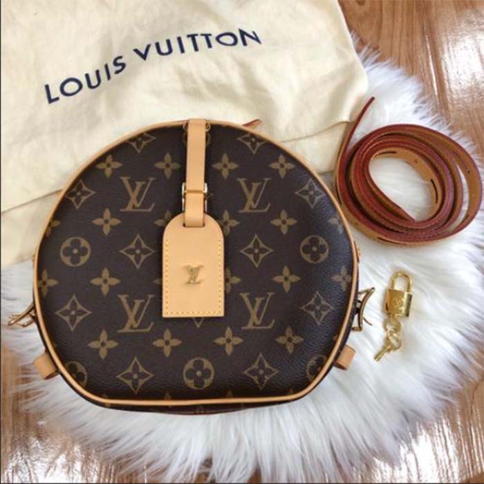 Louis Vuitton LV Women Boite Chapeau Souple MM in Monogram Coated Canvas-Brown (1)