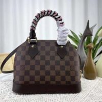 Louis Vuitton LV Women Braided Alma BB Brown Damier Ebene Coated Canvas (2)