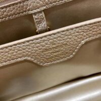 Louis Vuitton LV Women Capucines BB Hand Bag Etain Metallic Gray Taurillon Leather (11)